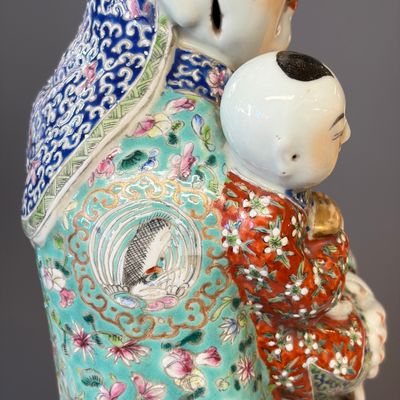 A large Chinese famille rose figure of Fu Xing — photo 22