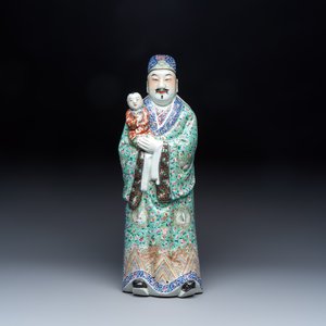 A large Chinese famille rose figure of Fu Xing — photo 2