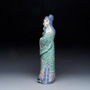 A large Chinese famille rose figure of Fu Xing — photo 3