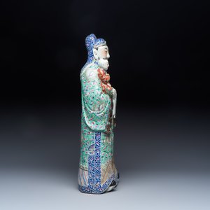 A large Chinese famille rose figure of Fu Xing — photo 5