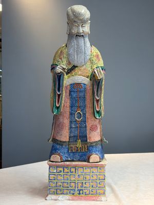 A large Chinese famille rose figure of Shoulao, 19th C. — photo 1