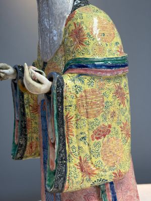 A large Chinese famille rose figure of Shoulao, 19th C. — photo 11
