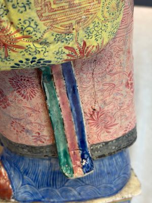 A large Chinese famille rose figure of Shoulao, 19th C. — photo 12