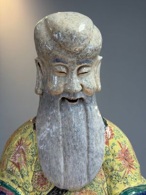 A large Chinese famille rose figure of Shoulao, 19th C. — photo 2