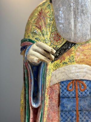 A large Chinese famille rose figure of Shoulao, 19th C. — photo 3