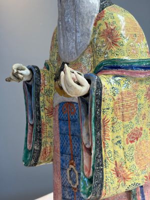 A large Chinese famille rose figure of Shoulao, 19th C. — photo 10