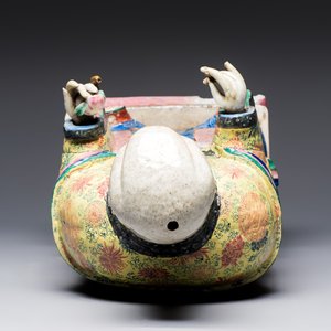 A large Chinese famille rose figure of Shoulao, 19th C. — photo 6