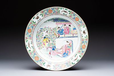 A large Chinese famille rose 'General Yang' basin, Yongzheng