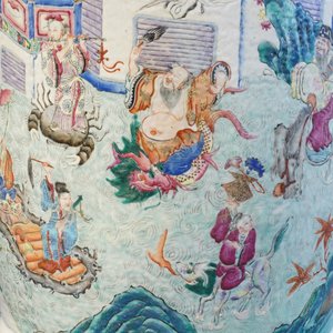 A large Chinese famille rose 'immortals' vase, 19th C. — photo 13