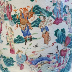 A large Chinese famille rose 'immortals' vase, 19th C. — photo 14