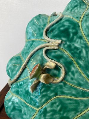 A large Chinese famille rose 'lotus' dish with applied design, Yongzheng/Qianlong — photo 7
