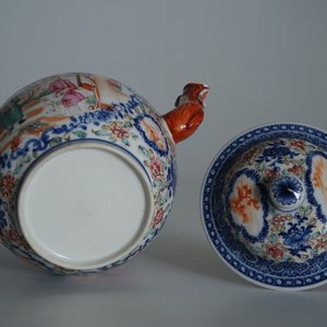 A large Chinese famille rose mandarin teapot, Qianlong — 照片 13