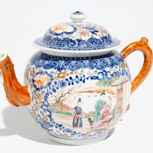 A large Chinese famille rose mandarin teapot, Qianlong — 照片 7