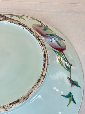 A large Chinese famille rose 'Nine Peaches' dish, Qianlong mark, 20th C. — photo 18