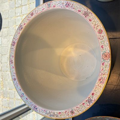 A large Chinese famille rose 'Phoenixes and Peonies' fish bowl for the Straits or Peranakan market — photo 20