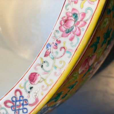 A large Chinese famille rose 'Phoenixes and Peonies' fish bowl for the Straits or Peranakan market — photo 21