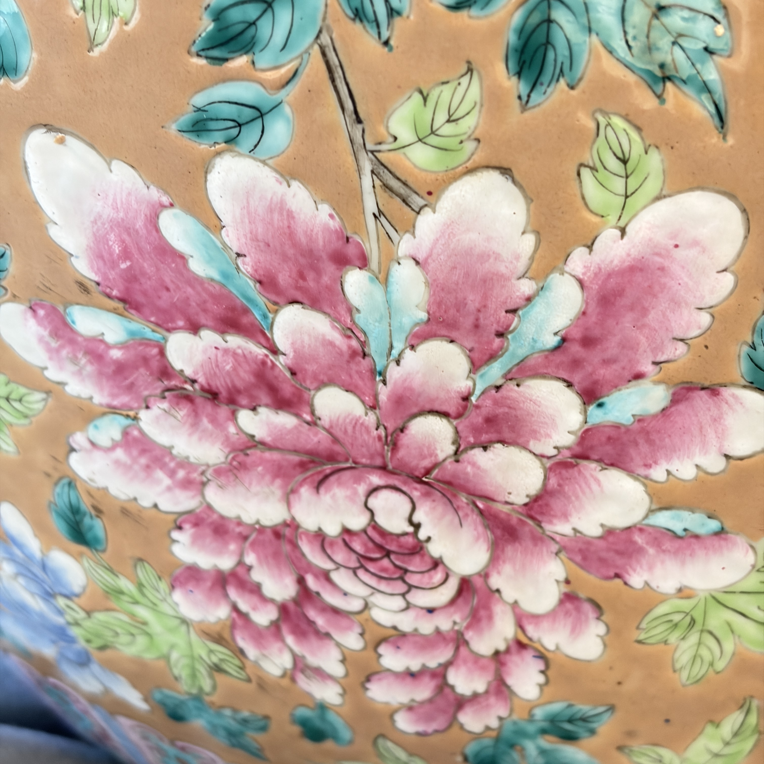 A large Chinese famille rose 'Phoenixes and Peonies' fish bowl for the Straits or Peranakan market — photo 46