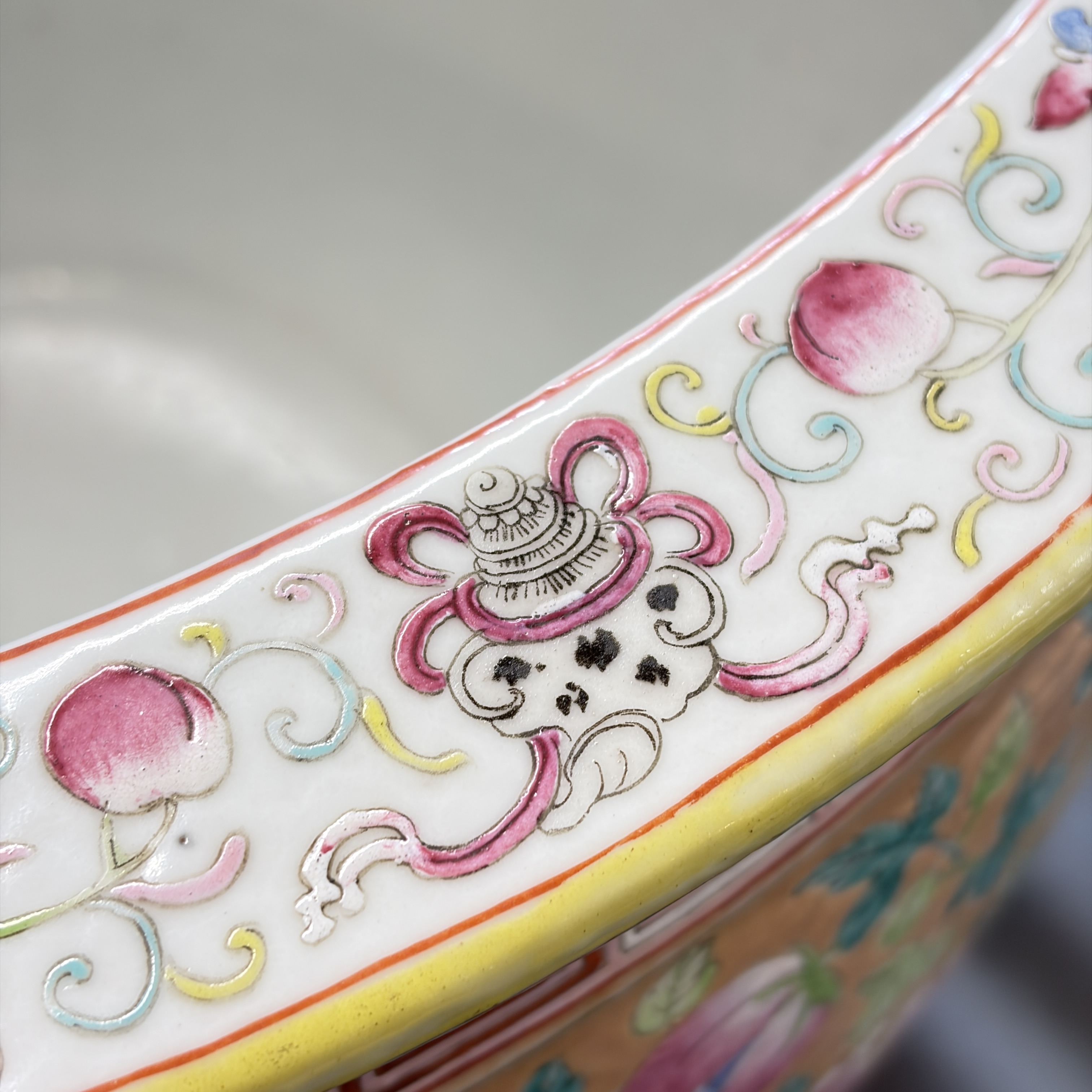 A large Chinese famille rose 'Phoenixes and Peonies' fish bowl for the Straits or Peranakan market — photo 52