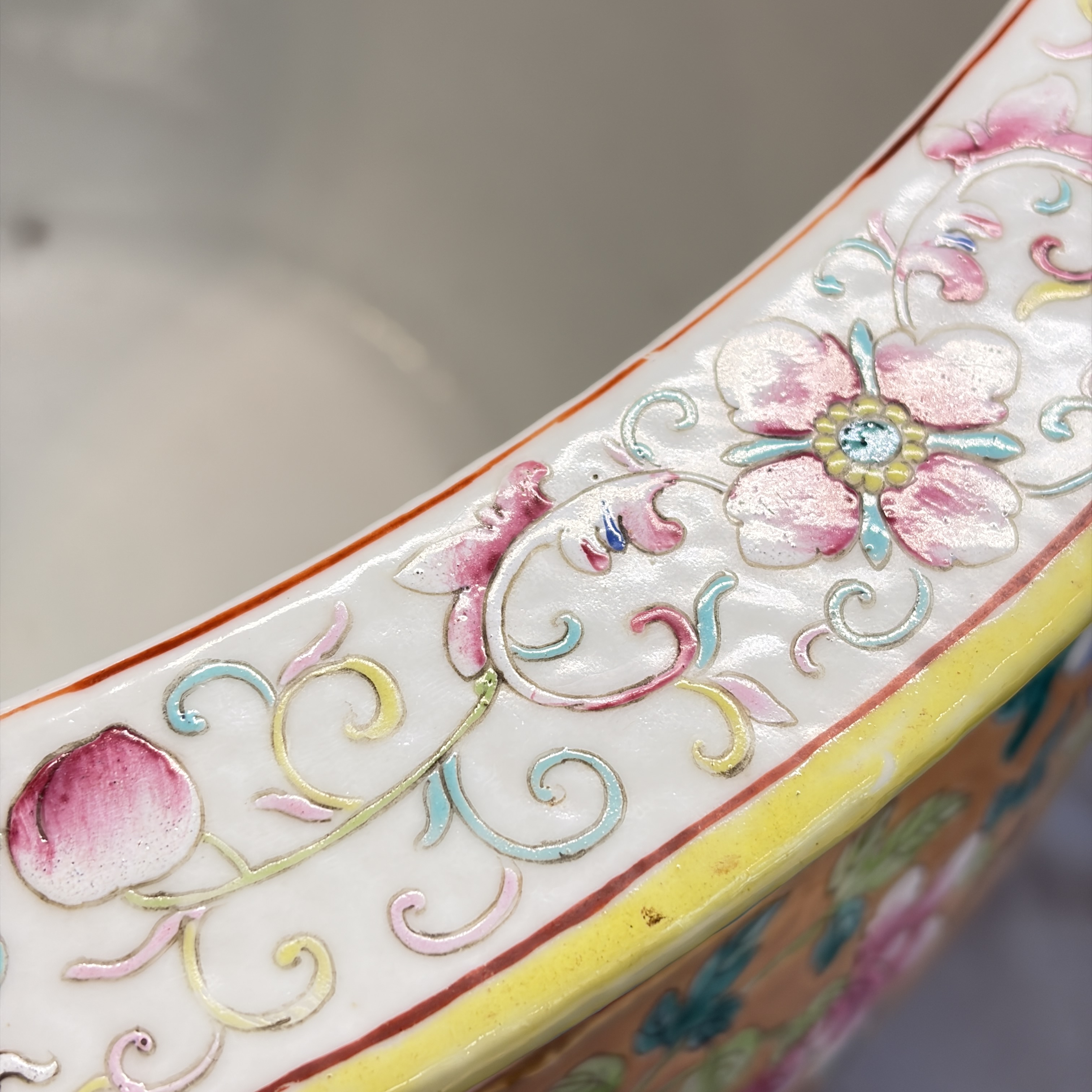 A large Chinese famille rose 'Phoenixes and Peonies' fish bowl for the Straits or Peranakan market — photo 53