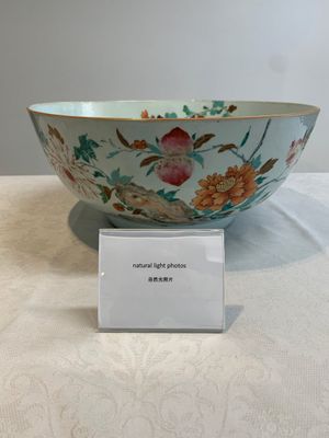 A large Chinese famille rose punch bowl with flowering and fruiting branches, Qianlong — foto 1