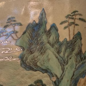 A large Chinese famille rose screen on hongmu stand, Qianlong — 照片 13