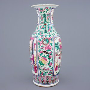 A large Chinese famille rose warriors vase, 19th C. — photo 4