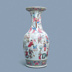 A large Chinese famille rose 'Wu Shuang Pu' vase, 19th C. — 照片 2
