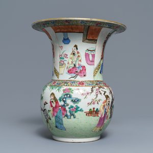 A large Chinese famille rose 'zhadou' spittoon, 19th C. — 照片 3