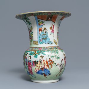 A large Chinese famille rose 'zhadou' spittoon, 19th C. — 照片 4