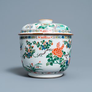 A large Chinese famille verte covered bowl, Kangxi — photo 5