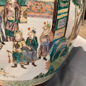 A large Chinese famille verte fish bowl, 19th C. — photo 15
