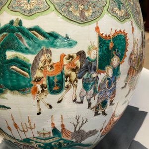 A large Chinese famille verte fish bowl, 19th C. — photo 16