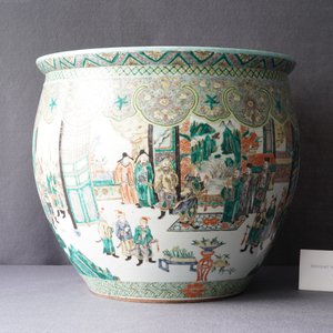 A large Chinese famille verte fish bowl, 19th C. — photo 20
