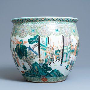 A large Chinese famille verte fish bowl, 19th C. — photo 3