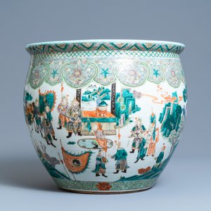 A large Chinese famille verte fish bowl, 19th C. — photo 4