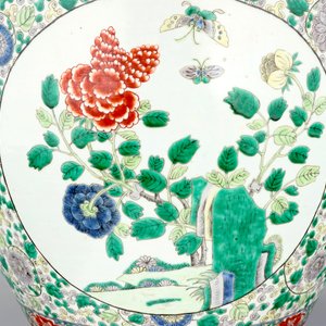 A large Chinese famille verte fish bowl with mythological animals, 19th C. — 照片 7