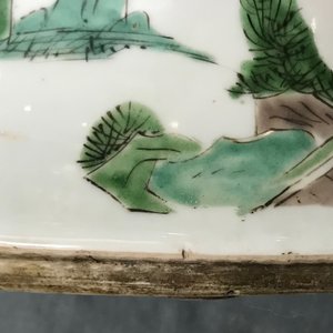 A large Chinese famille verte phoenix-tail vase with figurative design around, Kangxi — photo 14