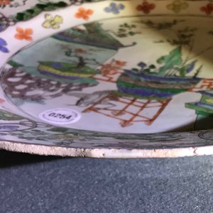 A large Chinese famille verte 'Three friends of winter' dish, Kangxi — photo 4
