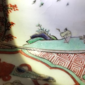 A large Chinese famille verte vase and cover with figures in fluvial landscapes, Kangxi — photo 32
