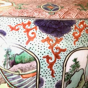 A large Chinese famille verte vase and cover with figures in fluvial landscapes, Kangxi — photo 44