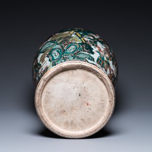 A large Chinese famille verte vase with a war scene, 19th C. — 照片 6