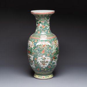 A large Chinese famille verte vase with narrative design, 19th C. — photo 5