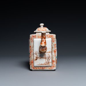A large Chinese faux-bamboo 'mandarin' teapot and cover, Qianlong — photo 6