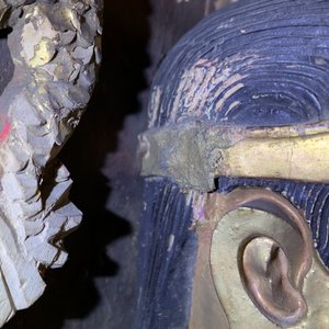 A large Chinese gilt and painted wood figure of Buddha, 19th C. — 照片 16