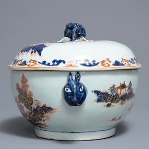 A large Chinese Imari-style tureen and cover on stand, Qianlong — 照片 5