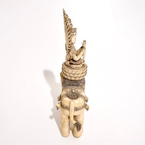A large Chinese ivory group of Buddha seated on an elephant, late 19th C. — photo 5