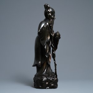 A large Chinese lacquerware figure of Shoulao, Fujian, Republic — 照片 3