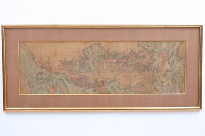 A large Chinese landscape painting