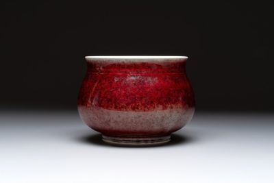 A large Chinese langyao-style copper-red censer, 19/20th C.