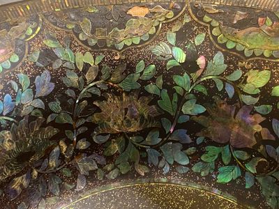 A large Chinese mother-of-pearl-inlaid black lacquer bowl, Kangxi — photo 9